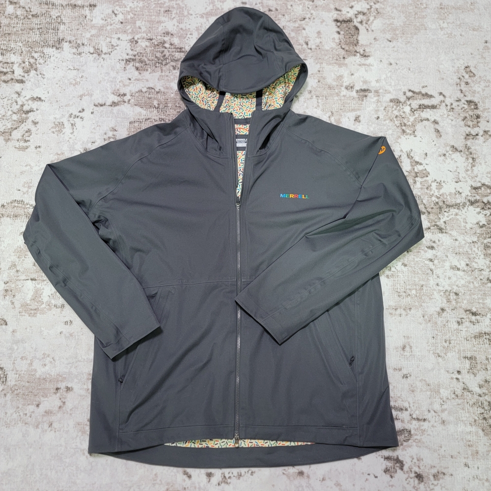 Merrell XL Women's Whisper Rain Jacket Birthday Confetti Lining‎ Size Large EUC